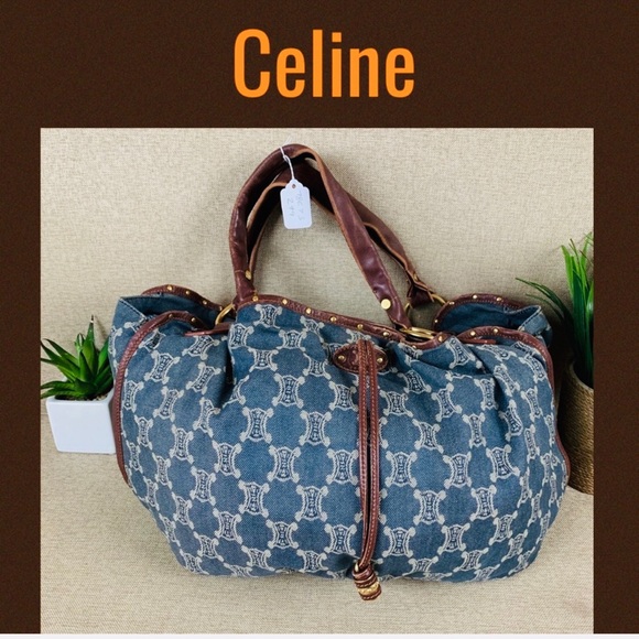 Celine Handbags - Celine Shoulder bag denim blue tote bag
